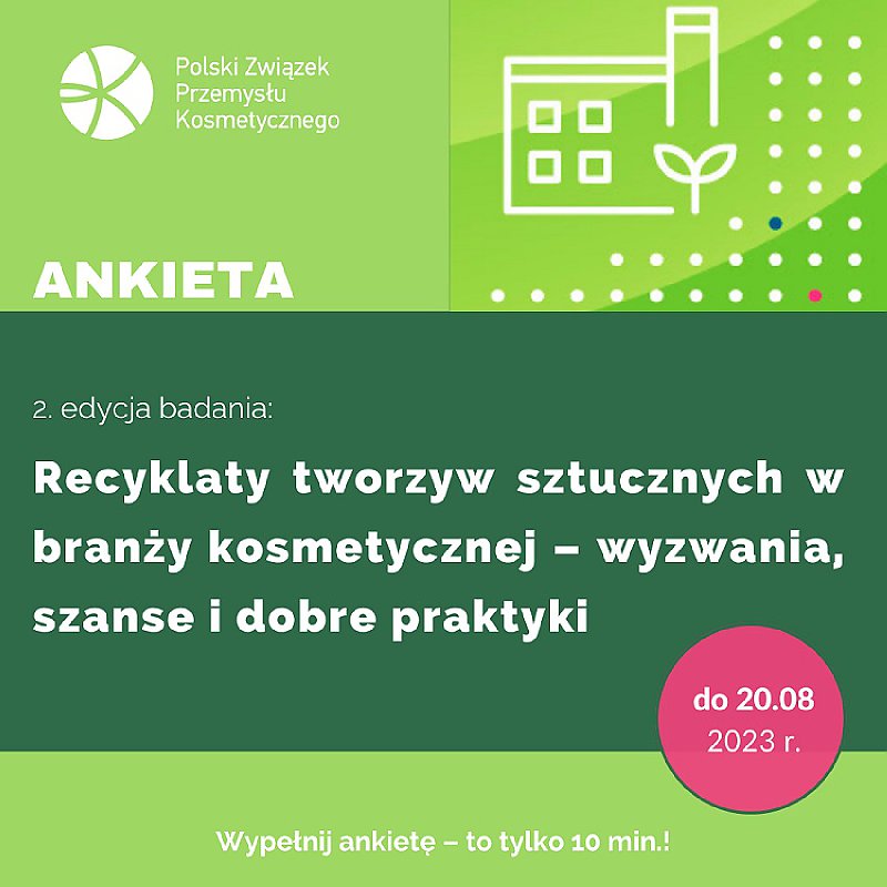 Ankieta Recyklaty tworzyw sztucznych w branży kosmetycznej