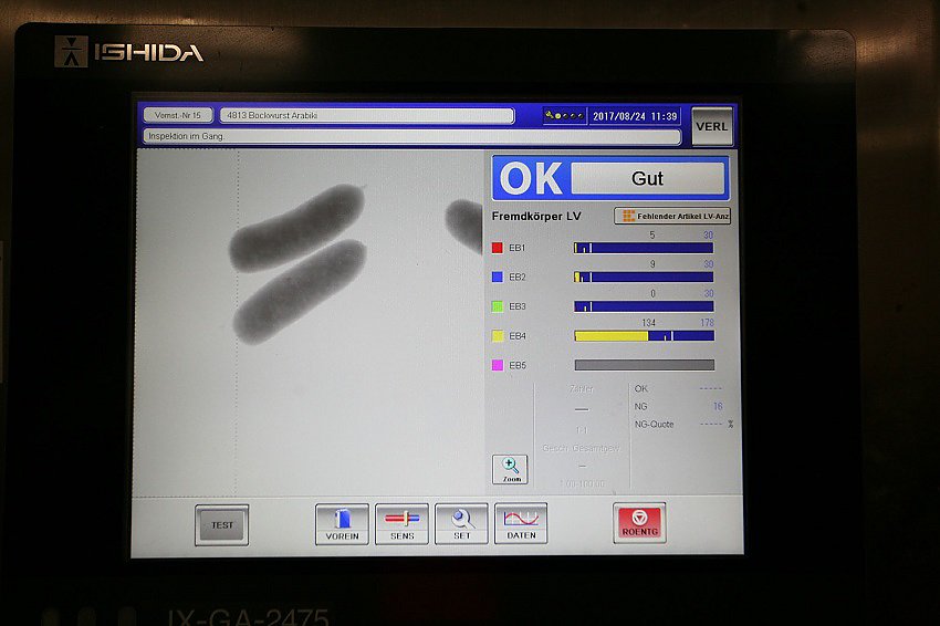 Ishida X-RAY gwarantem wysokiej jakości dla eksportu frankfurterek
