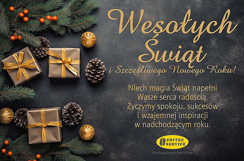 kartka świąteczna od Coffee service