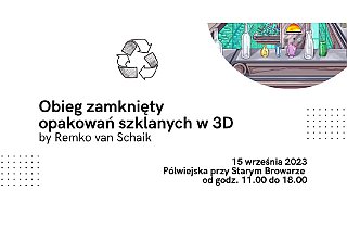 3D street art graffiti zamkniętego obiegu opakowań szklanych