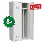 8 Szafek pracowniczych SUP E400-02 (06-5728-8pak)