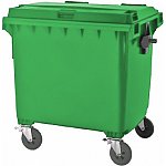 Czterokołowy pojemnik na odpady 660 litrów zielony (09-153Z)
