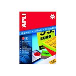 Etykiety kolorowe APLI AP1601 210x297mm czerwone 20ark. (AP1601)