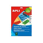 Etykiety kolorowe APLI AP1601 210x297mm niebieskie 20ark. (AP1600)