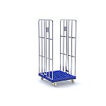 Kontener rolkowy z 2 gniazdowymi ścianami, koła 125 mm PU (48223B)