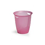Kosz na śmieci DURABLE Trend bezbarwny różowy 16l (1701710008)