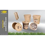 ♻️OPAKOWANIA BIO / ECO ➜ KUBKI kartonowe z przykrywką i zadrukiem