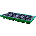 Podłoga robocza GREEN LINE z tworzywa pod dwie beczki (09-1122D)