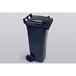 Pojemnik plastikowy na odpady, 140 L czarna pokrywa (61760)