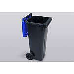 Pojemnik plastikowy na odpady, 140 L niebieska pokrywa (61763)