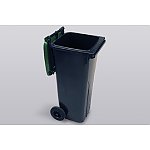 Pojemnik plastikowy na odpady, 140 L zielona pokrywa (61761)