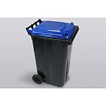 Pojemnik plastikowy na odpady, 240 L niebieska pokrywa (61773)