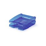 Półka na dokumenty DURABLE Trend ażurowa transparentna niebieska (1701626540)