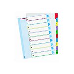 Przekładki kartonowe numeryczne ESSELTE A4 Mylar Maxi do wielokrotnego opisywania 1-12 (100209)