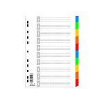 Przekładki plastikowe DONAU A4 PP kolorowe 10 kart (7710095PL-99)