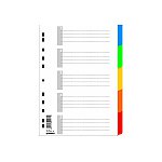 Przekładki plastikowe DONAU A4 PP kolorowe 5 kart (7704095PL-99)