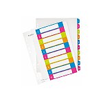 Przekładki polipropylenowe A4+ LEITZ WOW 1-10 (12430000)