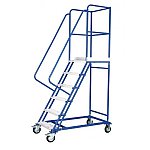Schody magazynowe czterokołowe DMPH z hamulcem – wysokość 750 mm (08-002-H)