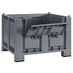 Skrzyniopaleta plastikowa 1200x800 z klapą uchylną (09-090)