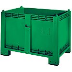 Skrzyniopaleta plastikowa 1200x800 zielona z atestem (09-087Z)