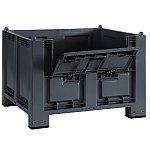 Skrzyniopaleta plastikowa 1200x800mm z klapą uchylną (09-086)