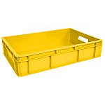 Skrzynka magazynowa 600x400mm h=130 mm żółta (09-104ZOL)