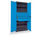 Szafa narzędziowa SN880/2S1 - 1950x880x535 mm 7024/5015 (06-240 7024/5015)