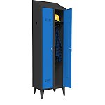 Szafka bhp SUP E300-02 na nóżkach z daszkiem 7024/5015 (06-5724 D/N 7024/5015)