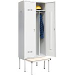Szafka bhp SUP E400-02 z ławką wysuwaną (06-5728.Z.LAWKAW)