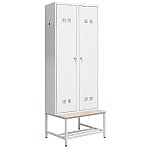 Szafka bhp SUP E400-02 z ławką z półką (06-5728.Z.LPO)