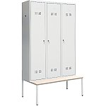 Szafka bhp SUP E400-03 w zestawie z ławką jednostronną (06-5729.Z.LAWKAJ)