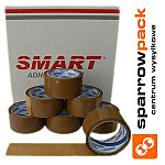 Taśmy pakowe SMART akryl 48mm/60y brązowe - karton 36 szt