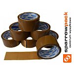 Taśmy pakowe SMART kauczuk 48mm/66y brązowe - pakiet 6 szt