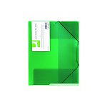 Teczka z gumką Q-CONNECT A4 PP zielona (KF02313)