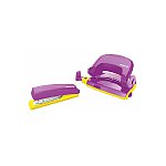 Zestaw zszywacz i dziurkacz mini LEITZ Retro Chic 5507 fioletowy (55076065)
