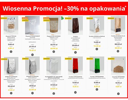 🌿 Wiosenna Promocja! -30% na opakowania z kategorii wyprzedaż 🌿