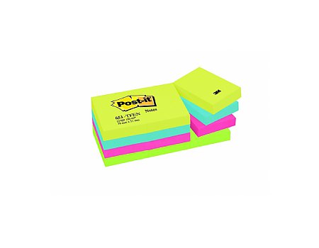 Bloczek samoprzylepny Post-it 38x51mm paleta energetyczna 12szt. (4001895871214)