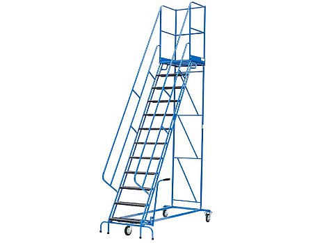 Drabina magazynowa jezdna trójkołowa DMP h1=3500 mm (08-013)