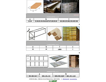 Elements for fruit boxes