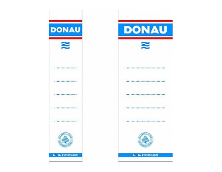 Etykiety do segregatorów samoprzylepne DONAU 33x153mm 20szt. (5901498005797)