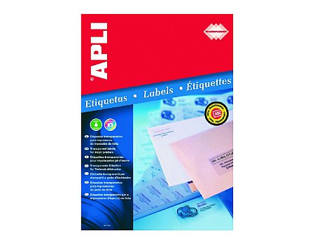 Etykiety transparentne APLI AP10053 210x297mm 10ark. (8410782100539)