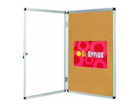 Gablotka w ramie aluminiowej BI-OFFICE korkowa 60x90cm (5603750520634)