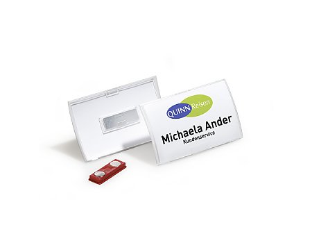 Identyfikator DURABLE Click Fold z magnesem 40x75mm 10szt. (4005546803036)