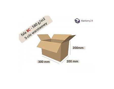 karton 300x200x200 - 10szt. 5-cio warstwowy _ pudełko (300200200BC)