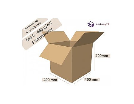 karton 400x400x400 - 10szt. fala C wymiary zewn. _ pudełko (400400400C)