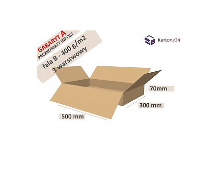 karton 500x300x70 - 20szt. paczkomat InPost A _ pudełko (50030070)