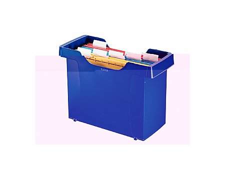Kartoteka LEITZ Plus z teczkami niebieska (4002432376230)