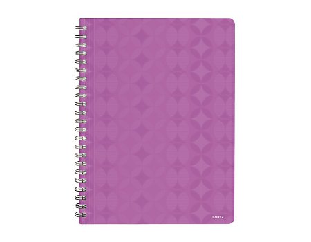 Kołonotatnik A4 LEITZ Retro Chic fioletowy w kratkę (4002432399376)