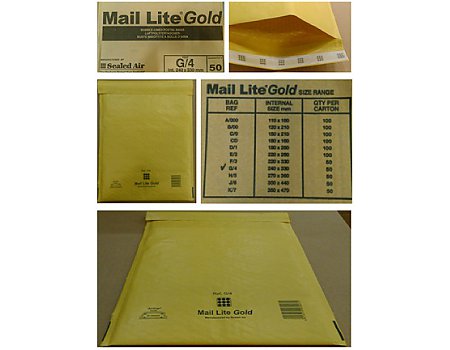 Koperta G4 240x330mm bąbelkowa Mail Lite Gold