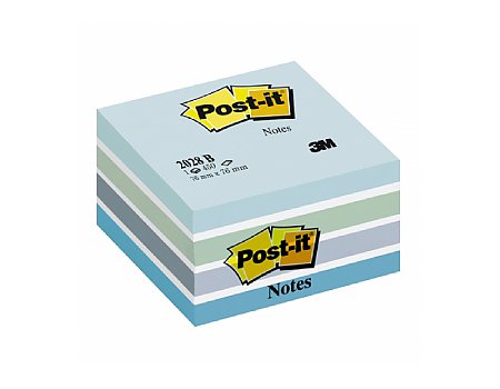 Kostka samoprzylepna Post-it 76x76mm akwarela niebieska (4001895872792)
